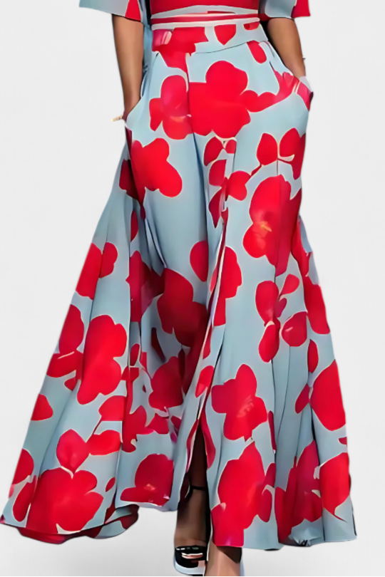 Montpellier Vestido envoltura floral de estilo elegante