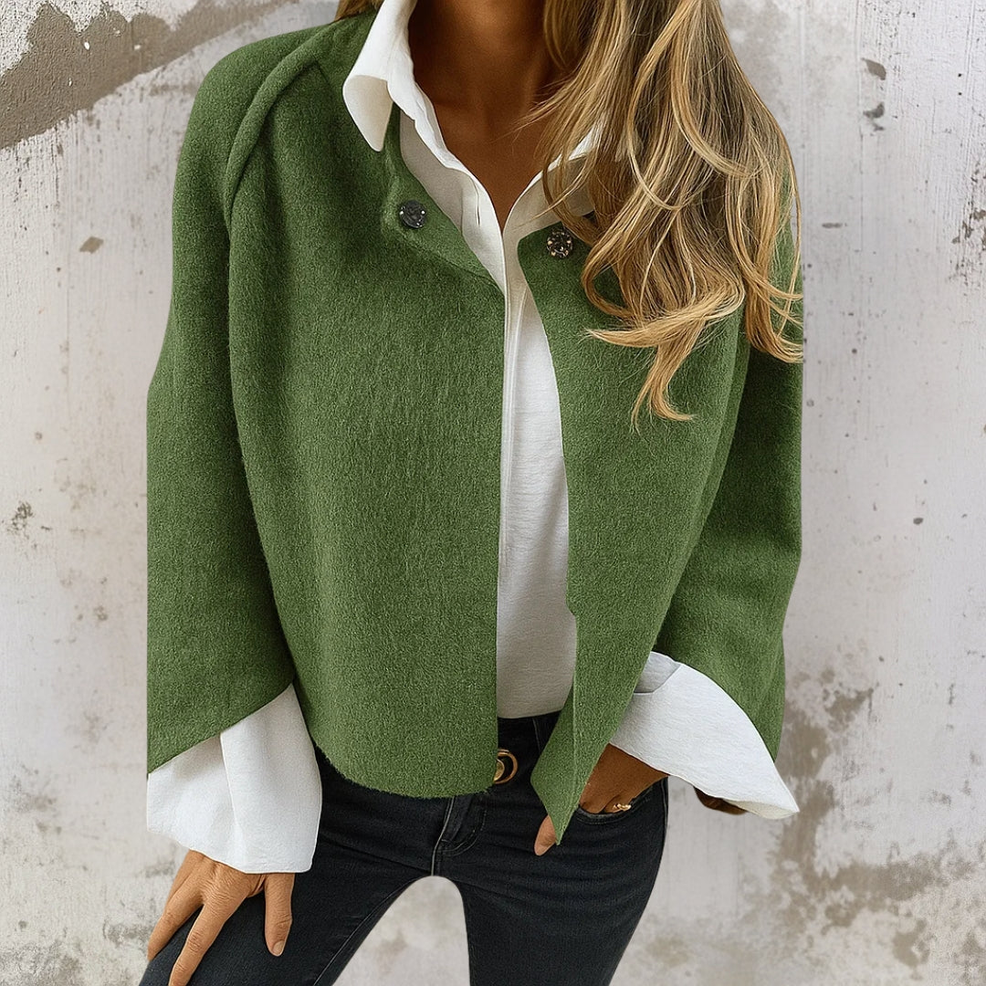 Pamplona chaqueta corta efecto cachemira en color verde