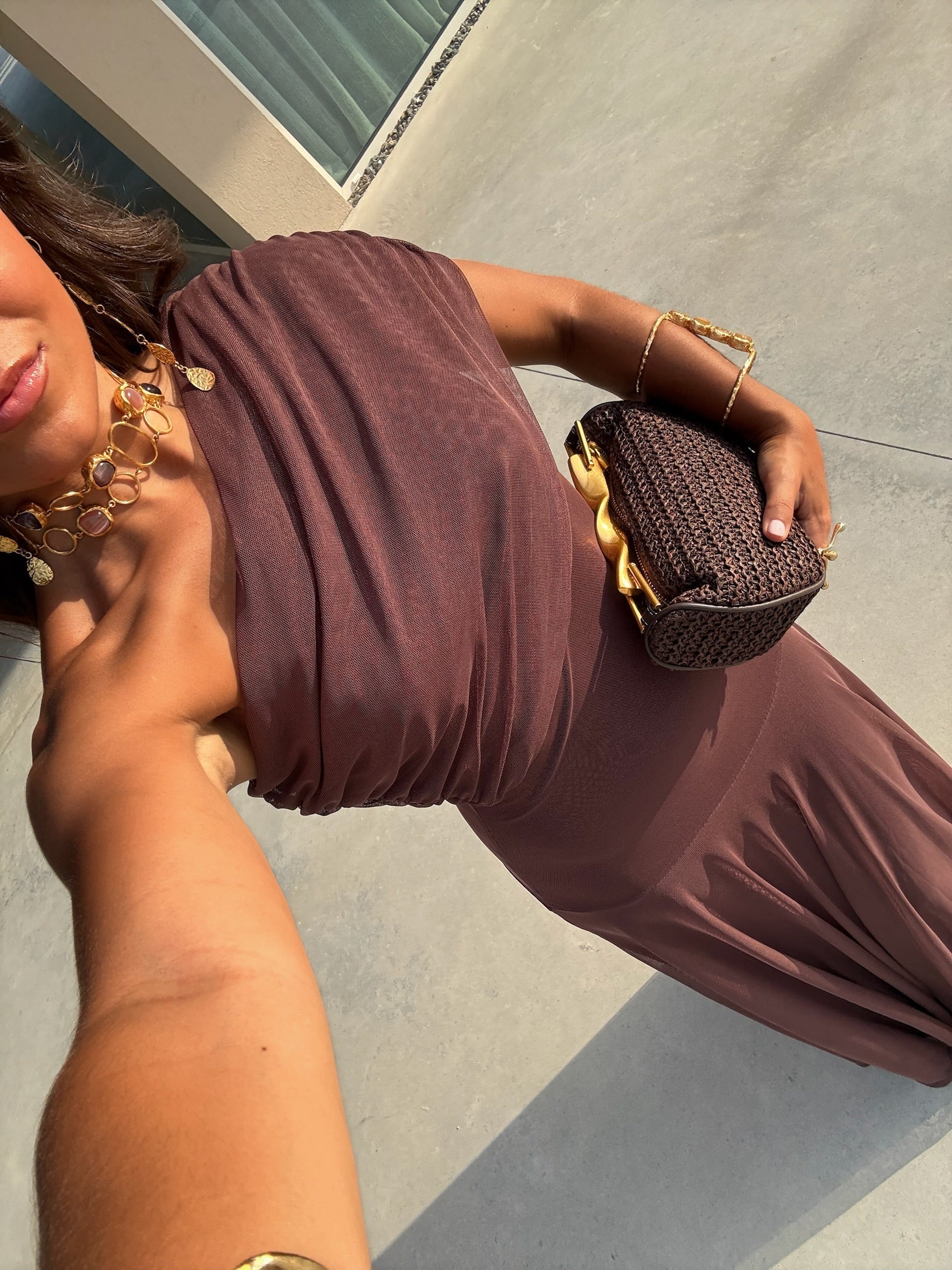 Palermo Vestido Bardot Largo – Estilo Sofisticado y Veraniego
