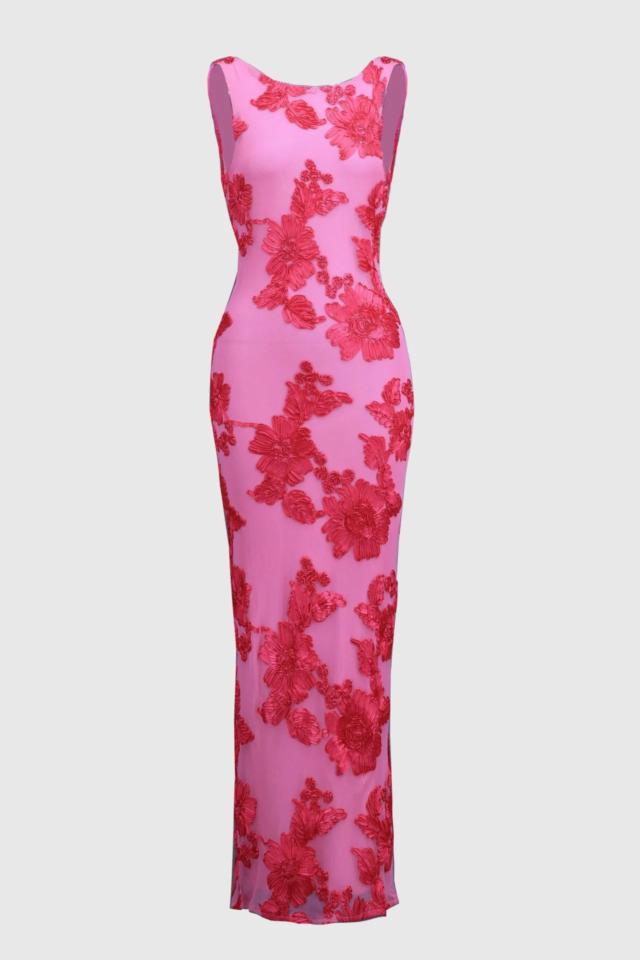Deauville | Vestido Maxi Rosa Elegante