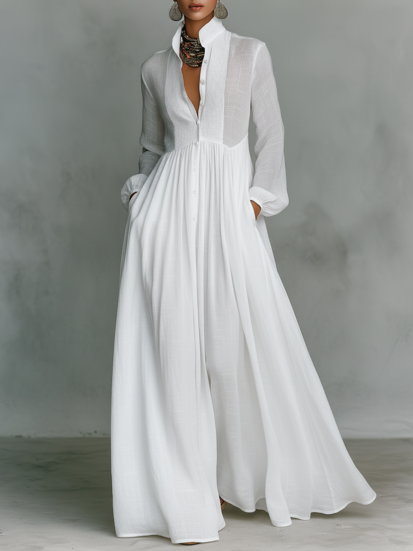 Narbona | Vestido Largo de Algodón y Lino - Suave, Fresco y Versátil