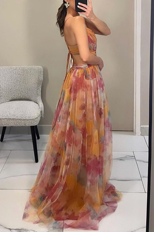 Vestido Maxi Floral Burdeos – Elegante y Sofisticado