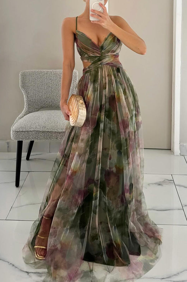 Vestido Maxi Floral Burdeos – Elegante y Sofisticado