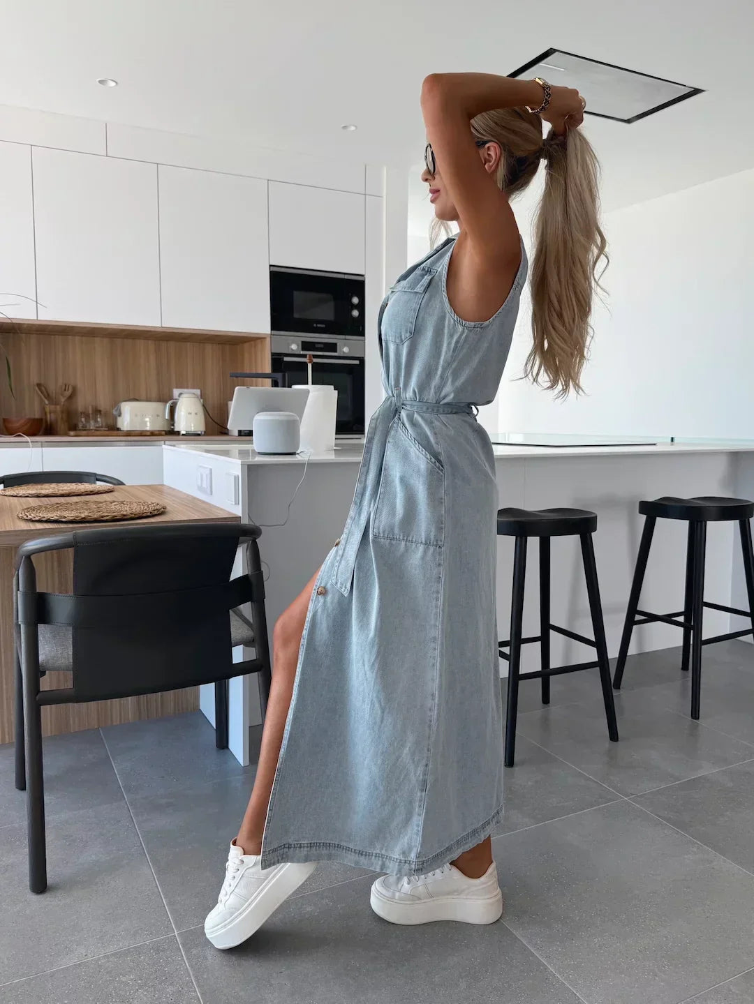 Aix | Vestido Largo Vaquero - Estilo Denim Moderno