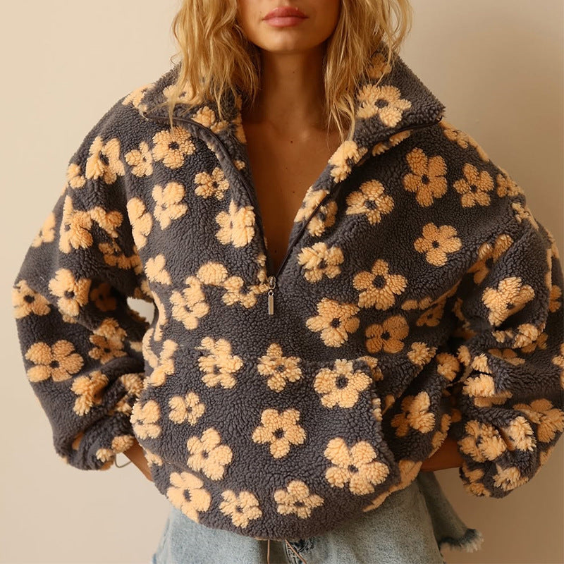 Segovia | Sudadera Polar Oversize Floral