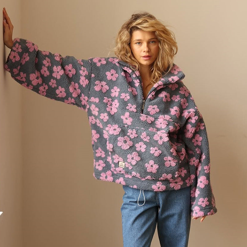 Segovia | Sudadera Polar Oversize Floral