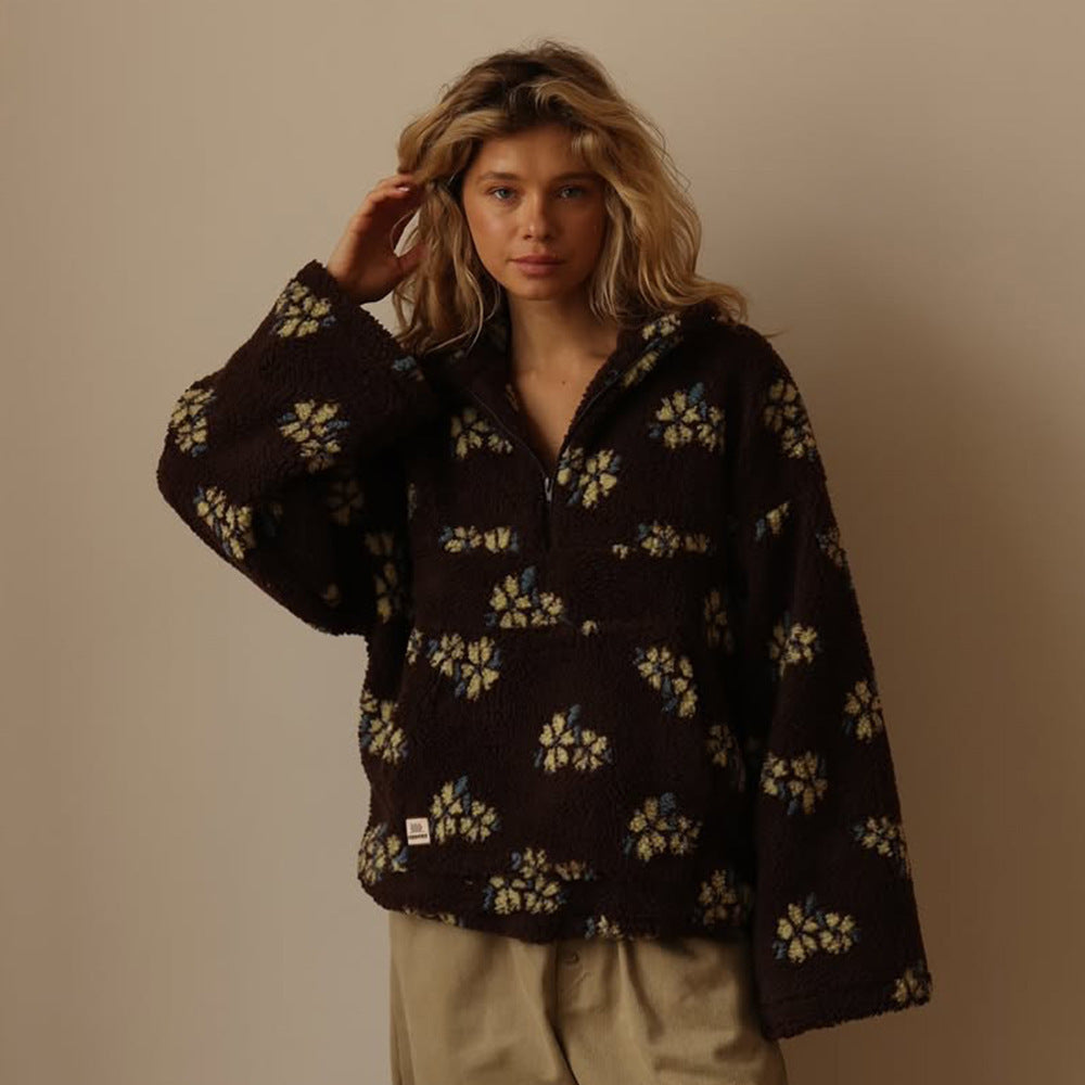 Segovia | Sudadera Polar Oversize Floral