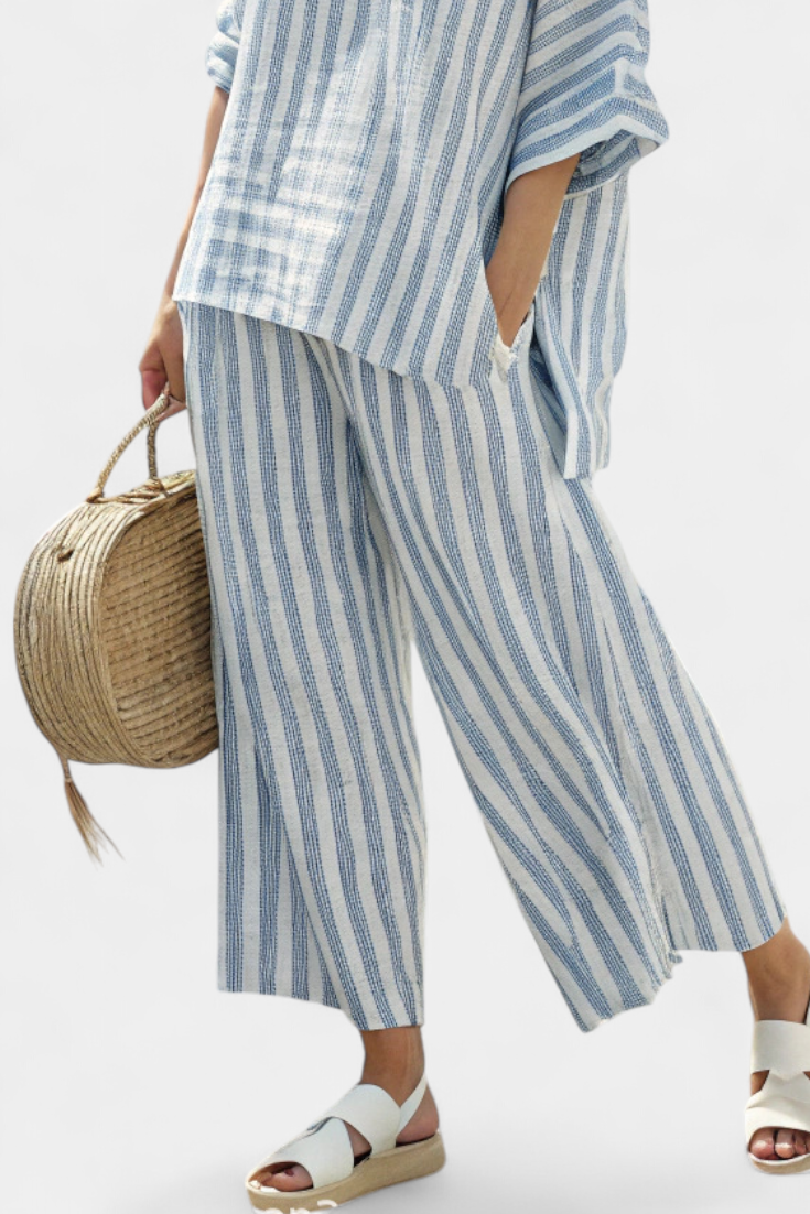 Perpignan | Conjunto de Top y Pantalón de Lino – Estilo Fresco y Sofisticado