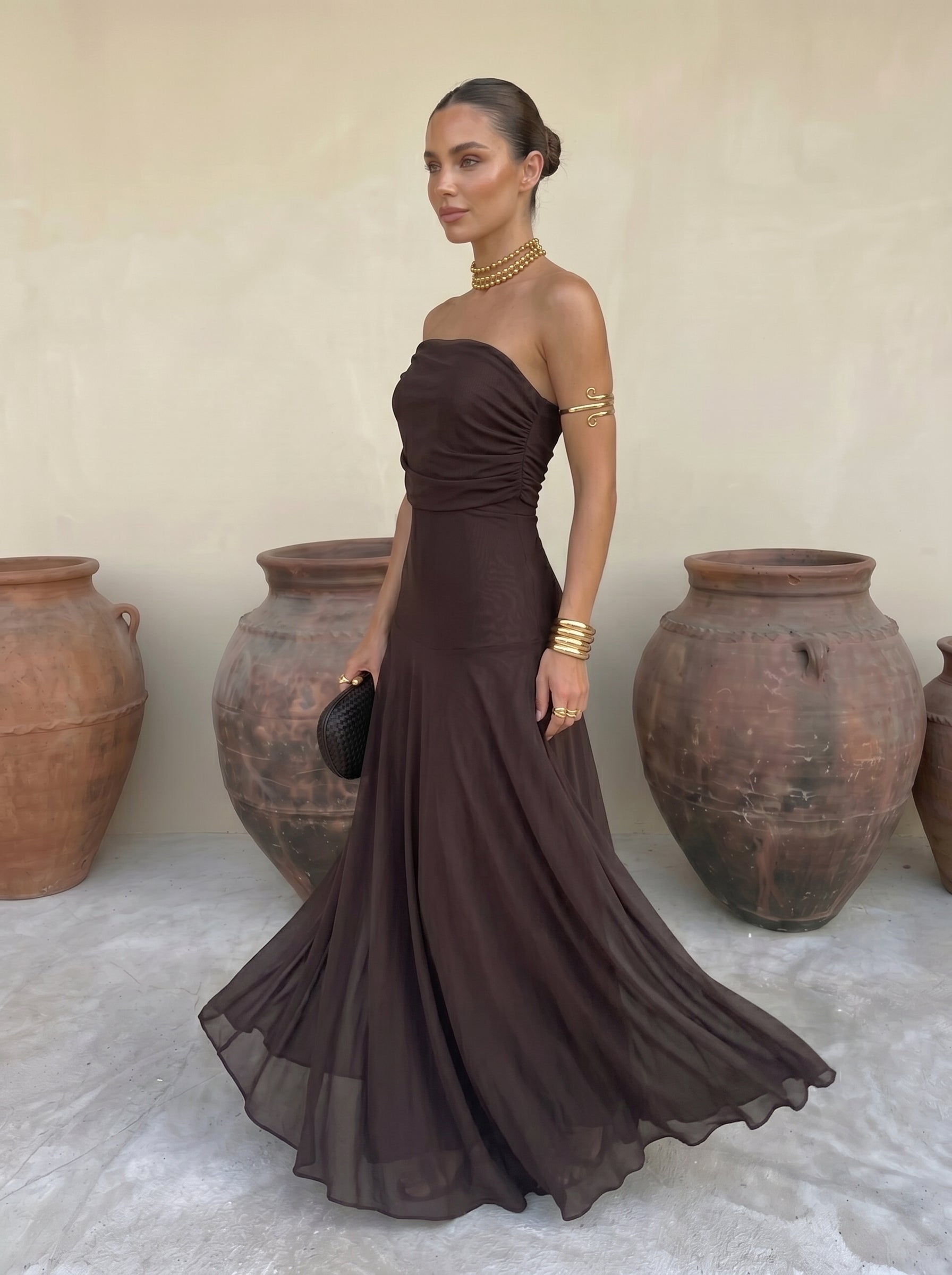 Palermo Vestido Bardot Largo – Estilo Sofisticado y Veraniego