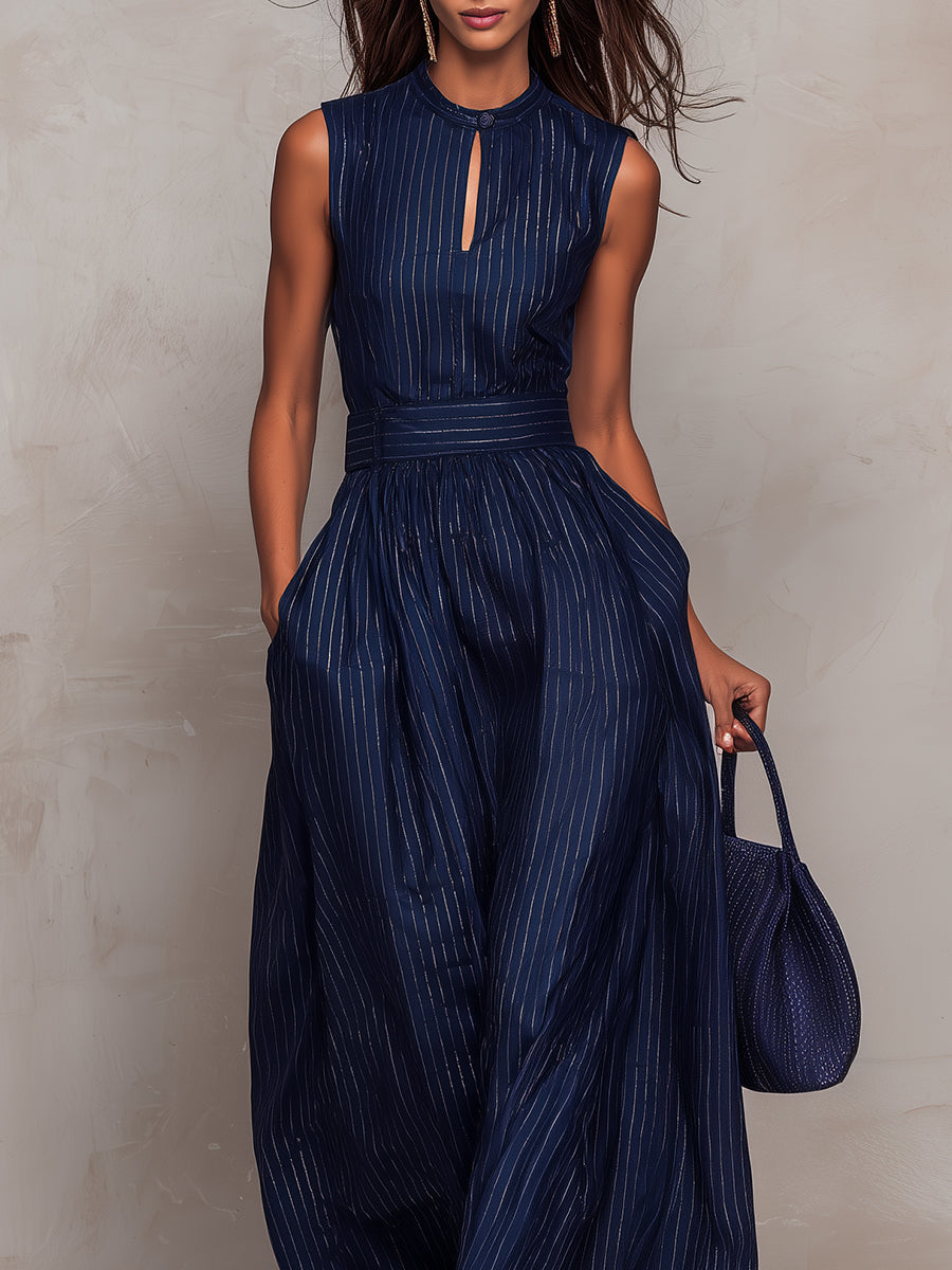 Angoulême | Conjunto Maxi de Rayas en Azul Marino