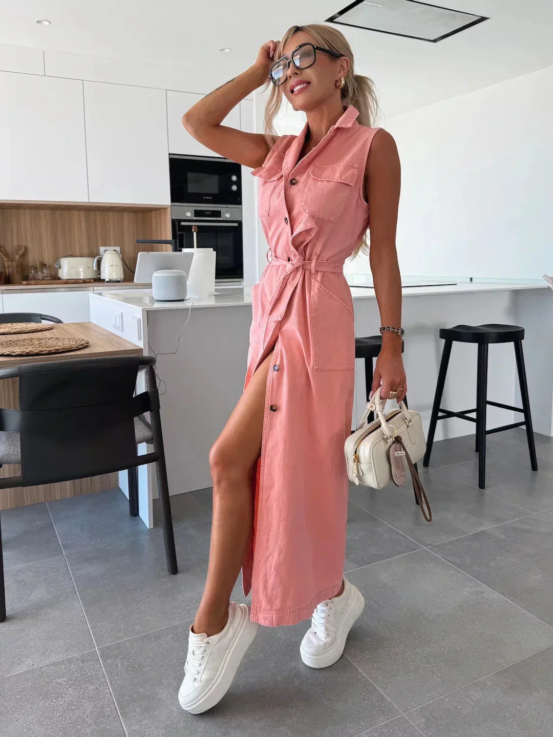 Aix | Vestido Largo Vaquero - Estilo Denim Moderno