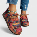 Altea zapatillas de confort estampado patchwork rojo