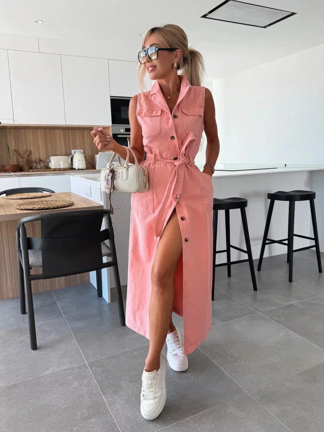 Aix | Vestido Largo Vaquero - Estilo Denim Moderno