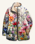Cuenca chaqueta floral sobre fondo marfil