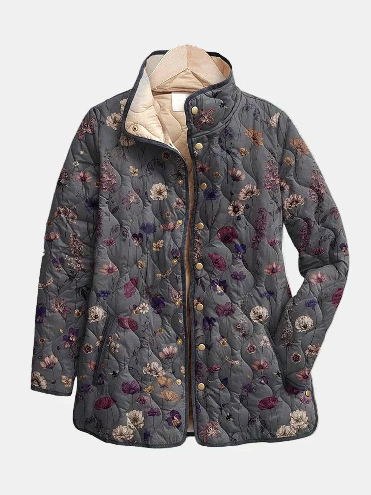 Cuenca chaqueta acolchada floral vintage - Floral Oscuro