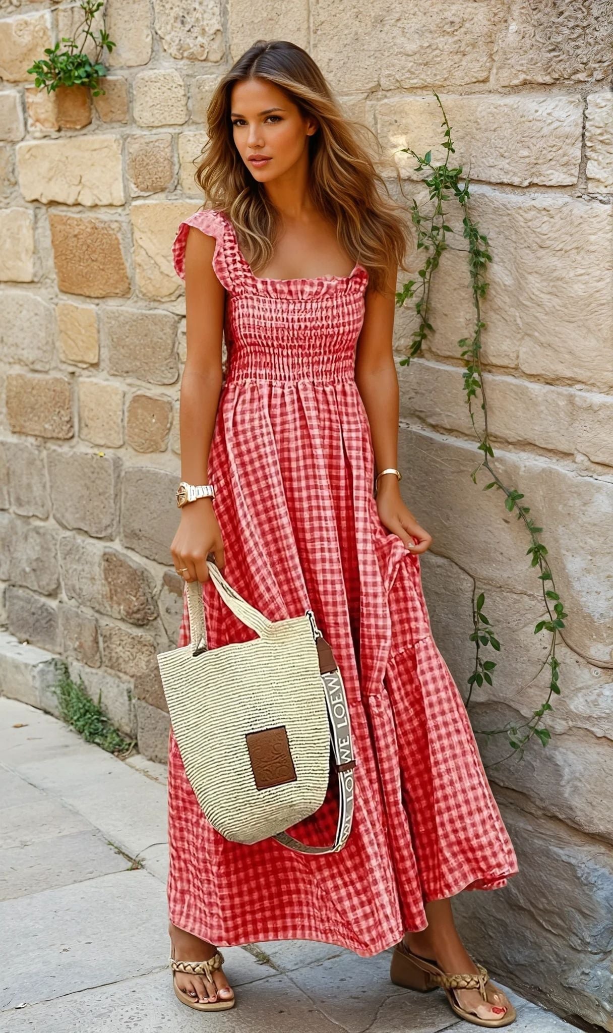 Vestido a Cuadros de Villefranche — Estilo Clásico con Toques Modernos