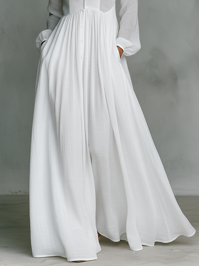 Narbona | Vestido Largo de Algodón y Lino - Suave, Fresco y Versátil