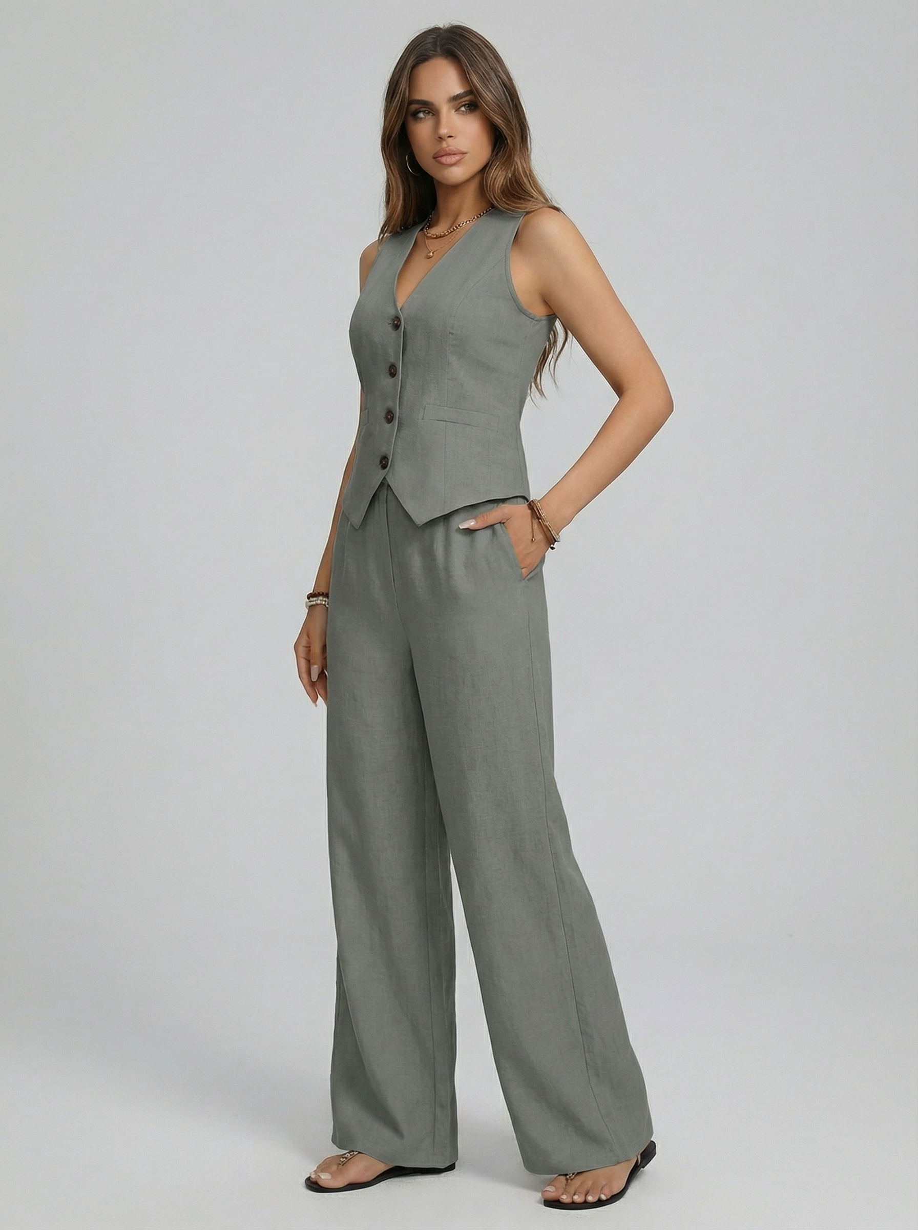 Sanremo | Conjunto Chaleco y Pantalón
