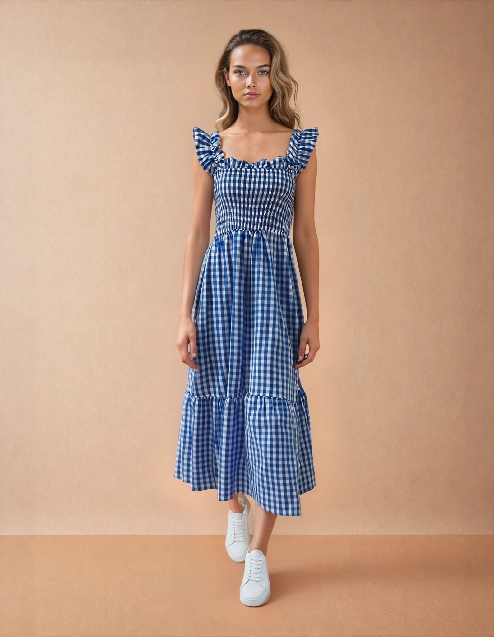 Vestido a Cuadros de Villefranche — Estilo Clásico con Toques Modernos