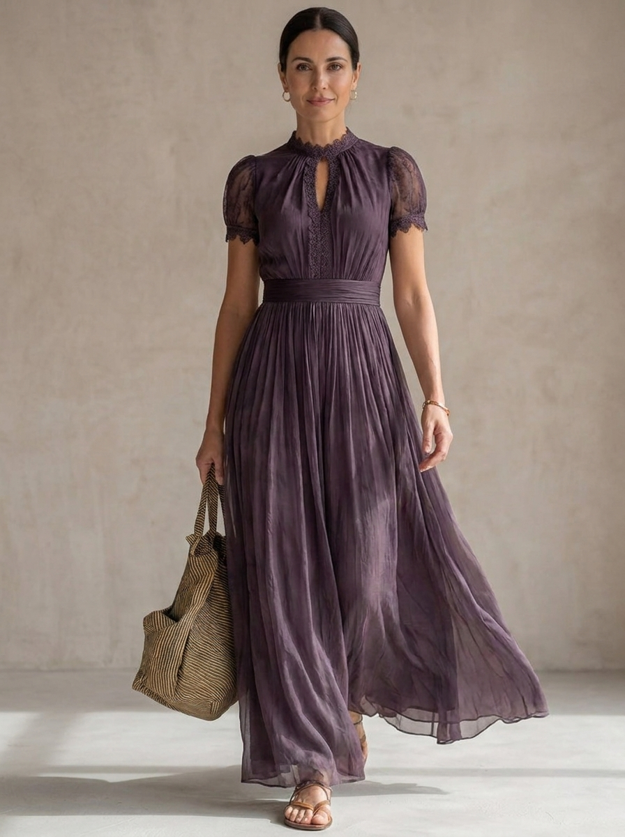 Capri | Vestido Largo de Gasa: Leve, Elegante e Versátil