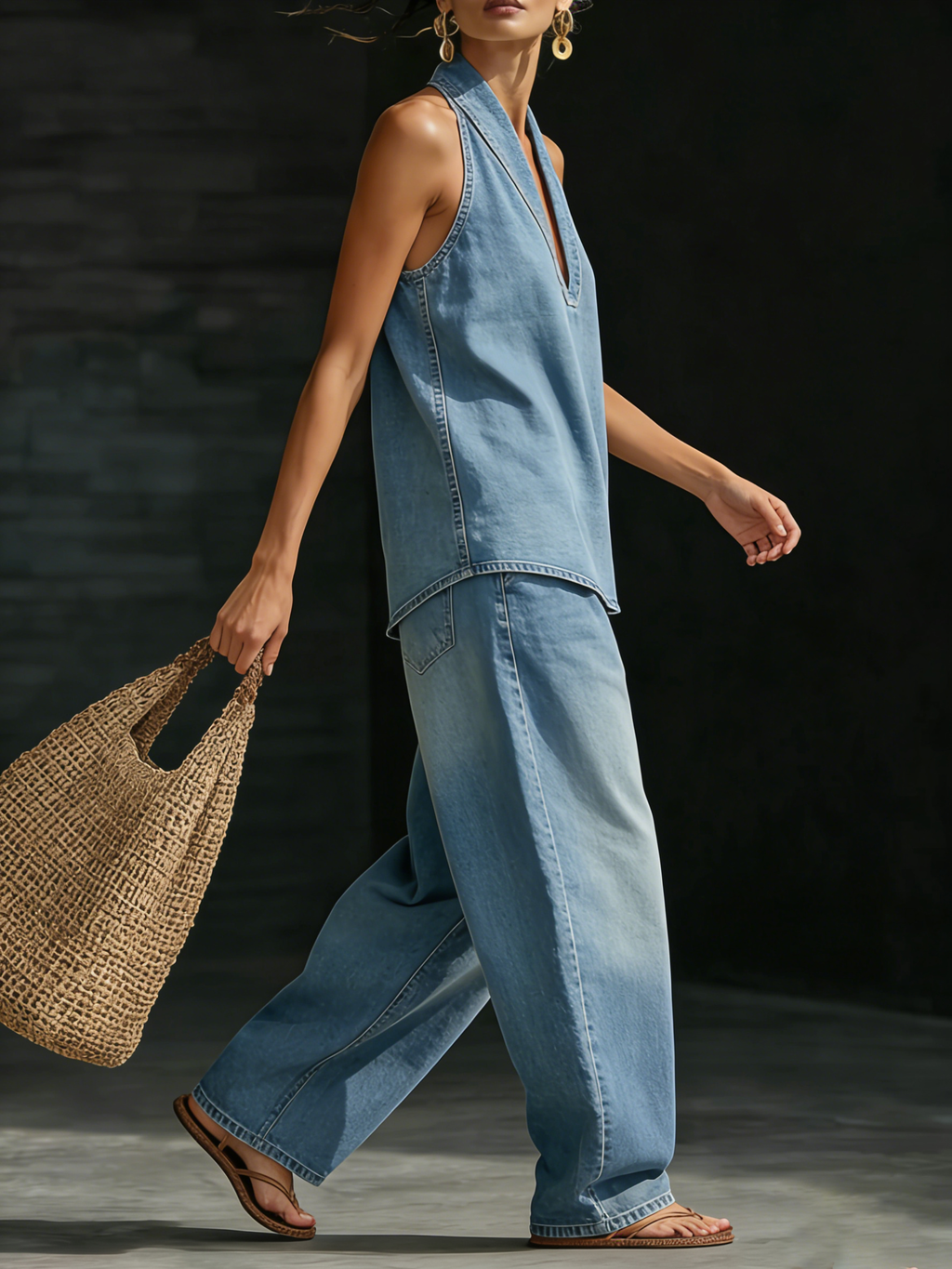 Cassis | Conjunto Dos Piezas Denim Minimalista