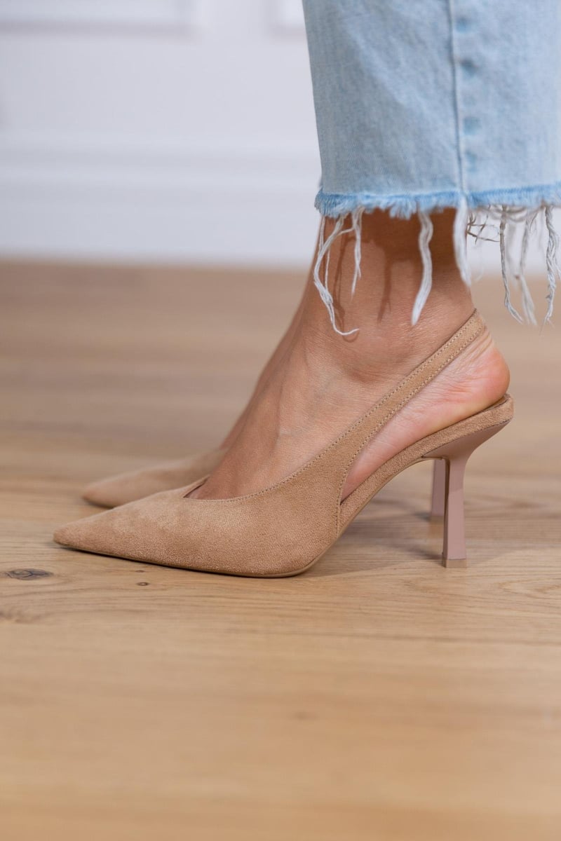 Marlena™ | Zapatos de tacón bajo en color nude – Elegancia y comodidad en cada paso