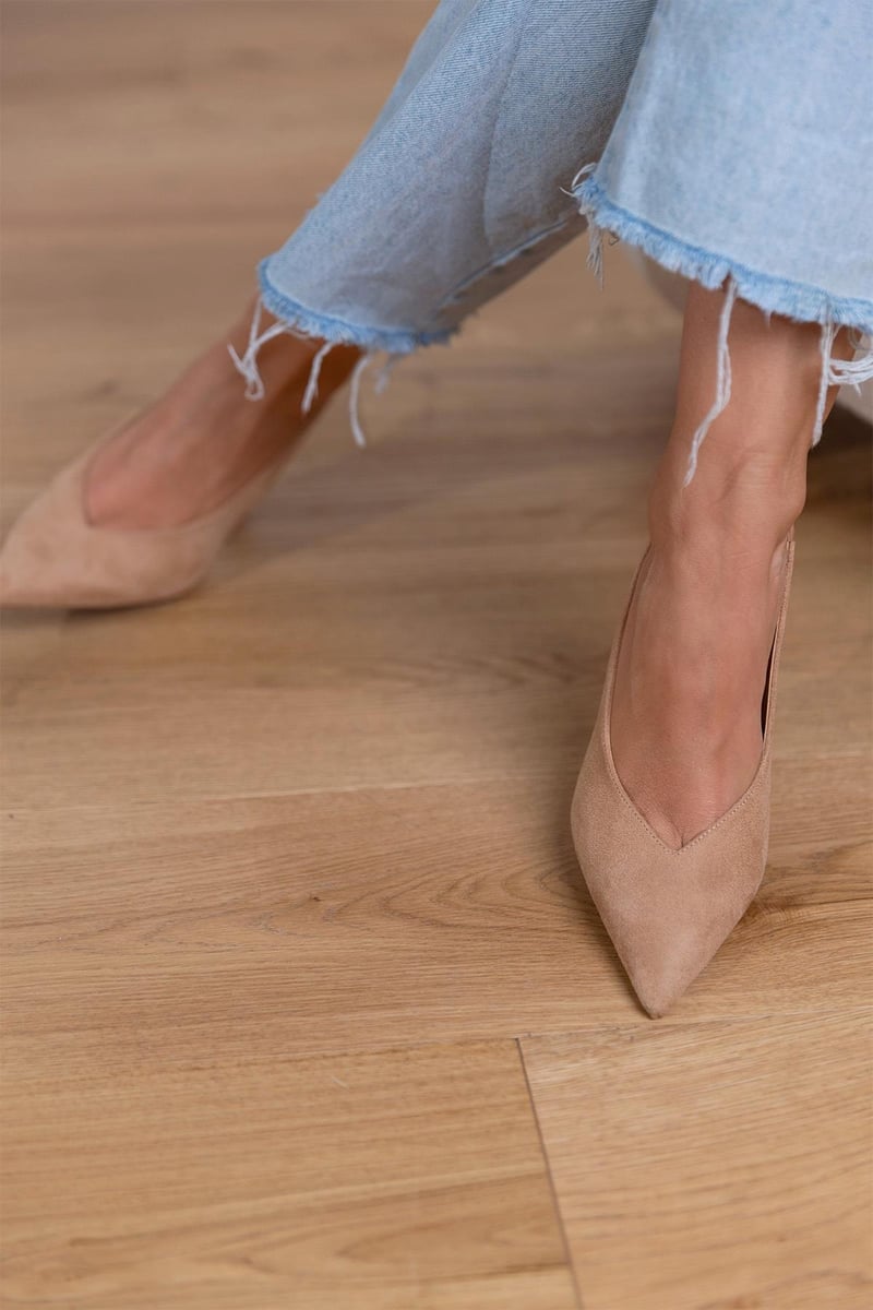 Marlena™ | Zapatos de tacón bajo en color nude – Elegancia y comodidad en cada paso