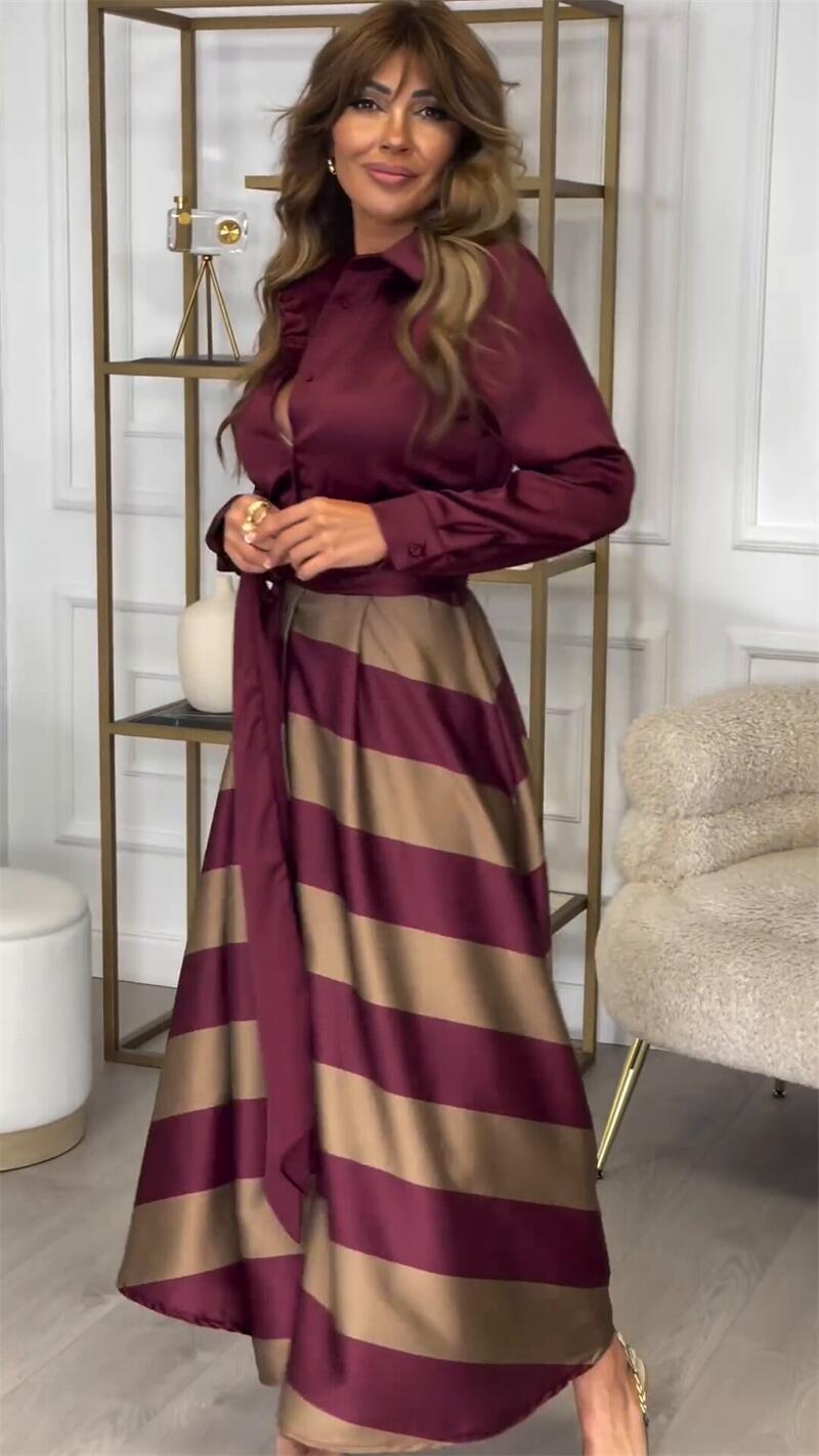 Vestido Maxi a Rayas de Biarritz – Largo y Fluido para un Verano con Estilo