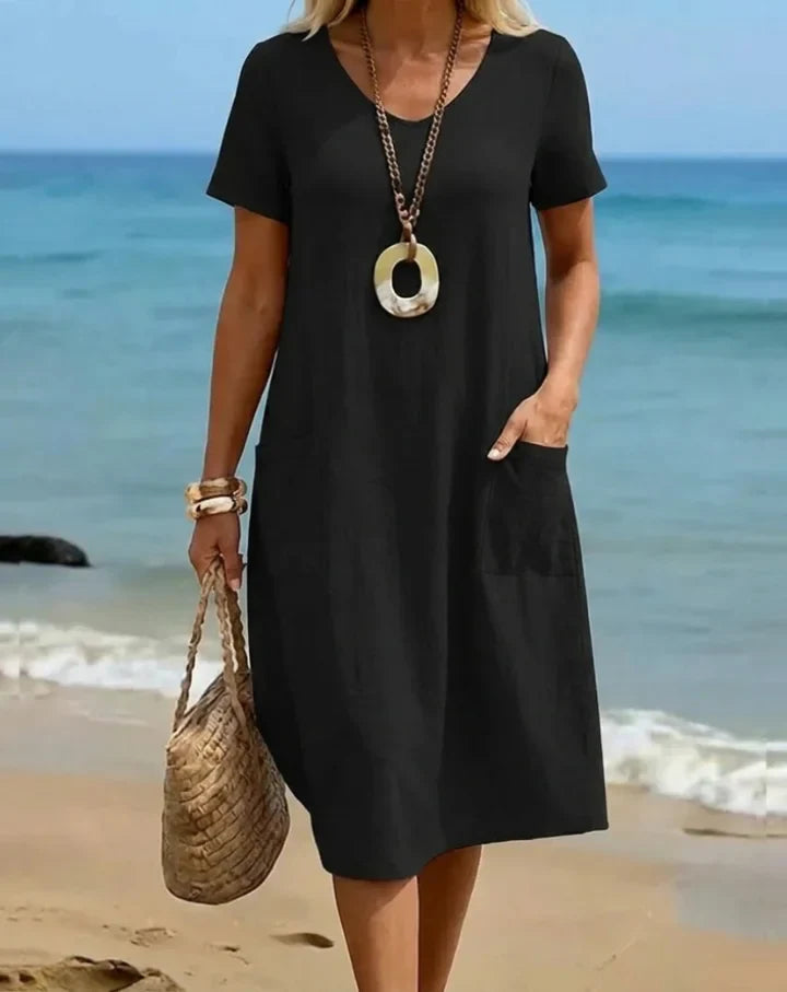 Pau | Vestido Fluido de Estilo Casual — Elegancia Desenfadada y Cómodo